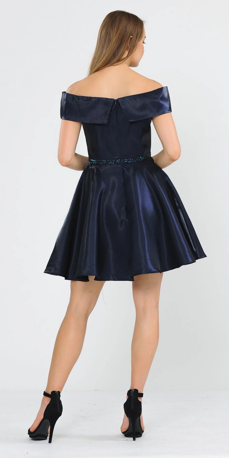 Poly USA | Ed Young 8238 Off-Shoulder Homecoming Short Dress With Pockets(Baby Blue Off Shoulder Homecoming Short Dress With Pockets) 5 Poly USA | Ed Young 8238 Off-Shoulder Homecoming Short Dress With Pockets(Baby Blue Off Shoulder Homecoming Short Dress With Pockets) - Image 5