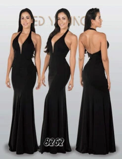 Poly USA | Ed Young 8262 Deep V-Neck Halter Top Mermaid Dress Jersey(Deep V Neck Halter Long Prom Dress Mocha) -Discount Dress Shops 8262 s collection e20ec8c4 77b0 4b75 86d7 1fec3d7446cd