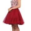 Poly USA | Ed Young 8302 Homecoming Short Dress Cut-Out Lace Up Back(Burgundy Homecoming Short Dress Cut Out Lace Up Back)