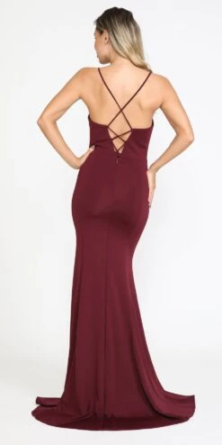 Poly USA | Ed Young 8376 Long Form Fitted Dress With Side Slit(Poly Usa 8376 Long Form Fitted Dress With Side Slit) 14 Poly USA | Ed Young 8376 Long Form Fitted Dress With Side Slit(Poly Usa 8376 Long Form Fitted Dress With Side Slit) -Discount Dress Shops 8376Burgundy 7