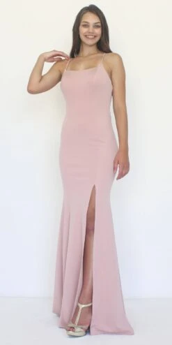 Poly USA | Ed Young 8376 Long Form Fitted Dress With Side Slit(Poly Usa 8376 Long Form Fitted Dress With Side Slit) 21 Poly USA | Ed Young 8376 Long Form Fitted Dress With Side Slit(Poly Usa 8376 Long Form Fitted Dress With Side Slit) -Discount Dress Shops 8376ROSE GOLD 1