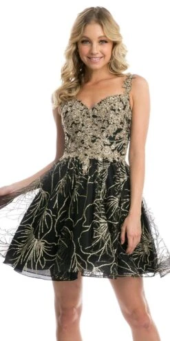 Juliet 838 Homecoming Short Dress Applique And Glitter(Blush Homecoming Short Dress With Applique And Glitter) -Discount Dress Shops 838 juliet black gold ce29a04c eea1 4347 8d6e b329c6b2d08c