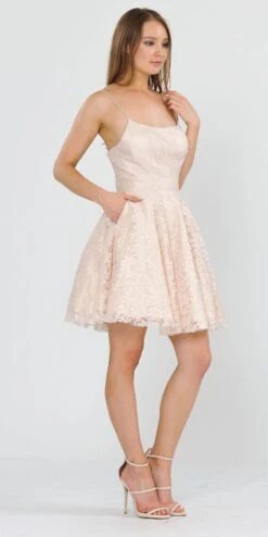 Poly USA | Ed Young 8388 Homecoming Short Dress With Pockets(Homecoming Short Dress With Pockets Baby Blue) -Discount Dress Shops 8388 poly usa champagne side b1317832 4b04 42d6 935b f07f47631bee