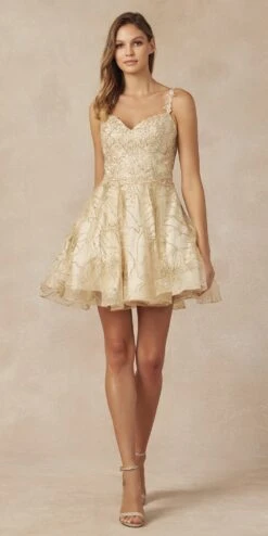 Juliet 838 Homecoming Short Dress Applique And Glitter(Blush Homecoming Short Dress With Applique And Glitter)