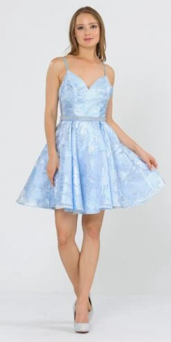 Poly USA | Ed Young 8422 Criss-Cross Back Short A-Line Dress(Criss Cross Back Short Homecoming Dress Blush) -Discount Dress Shops 8422 poly usa blue 0dc322b8 67f2 4897 85f6 1e3395a922dd