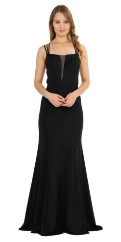 Poly USA | Ed Young 8468 Long Dress With Strappy Open-Back(Burgundy Long Prom Dress With Strappy Open Back) 19 Poly USA | Ed Young 8468 Long Dress With Strappy Open-Back(Burgundy Long Prom Dress With Strappy Open Back) -Discount Dress Shops 8468 poly usa black