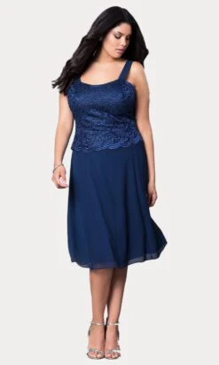 Sally Fashion 8485 Short Mother Of Bride Dress Chiffon Knee Length Lace Jacket(Short Teal Mother Of Bride Dress Chiffon Knee Length Lace Jacket) -Discount Dress Shops 8485 jj fashion navy blue no jacket full view 60ccab57 7330 4472 a6ff aaf380848979