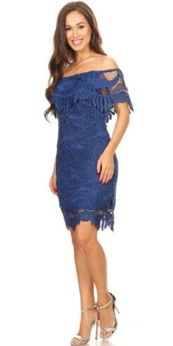 Celavie 8508 Off Shoulder Dress Short Scalloped Hem(Royal Blue Off Shoulder Wedding Guest Dress Short) 9 Celavie 8508 Off Shoulder Dress Short Scalloped Hem(Royal Blue Off Shoulder Wedding Guest Dress Short) -Discount Dress Shops 8508 celavie royal blue