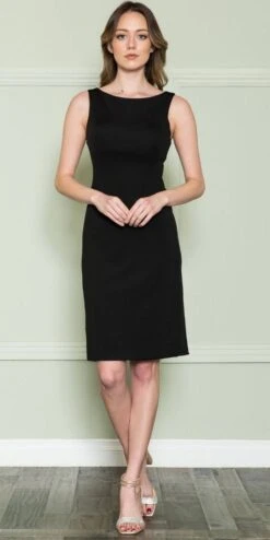 Poly USA | Ed Young 8522 Knee Length Semi-Formal Dress Sleeveless(Poly Usa 8522 Knee Length Semi Formal Dress Sleeveless)