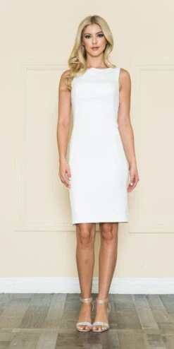Poly USA | Ed Young 8522 Knee Length Semi-Formal Dress Sleeveless(Poly Usa 8522 Knee Length Semi Formal Dress Sleeveless) 11 Poly USA | Ed Young 8522 Knee Length Semi-Formal Dress Sleeveless(Poly Usa 8522 Knee Length Semi Formal Dress Sleeveless) -Discount Dress Shops 8522OffWhite 2