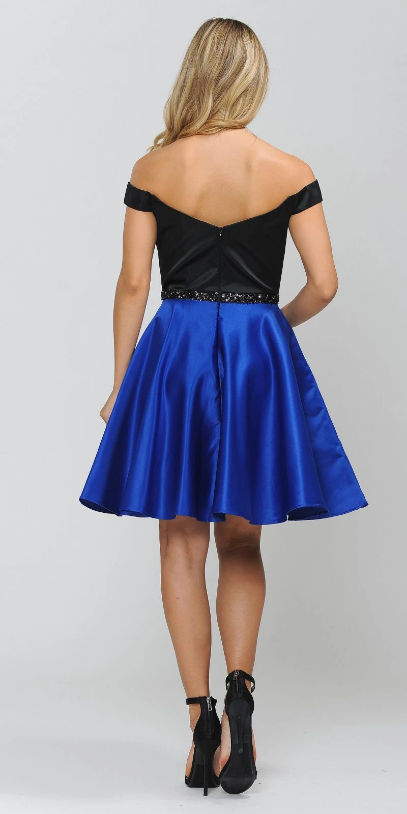 Poly USA | Ed Young 8532 Off-Shoulder Homecoming Short Dress(Black Red Off Shoulder Homecoming Short Dress) 5 Poly USA | Ed Young 8532 Off-Shoulder Homecoming Short Dress(Black Red Off Shoulder Homecoming Short Dress) - Image 5