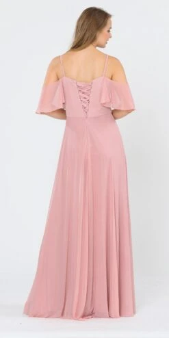Poly USA | Ed Young 8552 A-Line Cold-Shoulder Long Formal Dress(A Line Cold Shoulder Long Formal Dress Burgundy) 15 Poly USA | Ed Young 8552 A-Line Cold-Shoulder Long Formal Dress(A Line Cold Shoulder Long Formal Dress Burgundy) -Discount Dress Shops 8552 poly usa mauve back