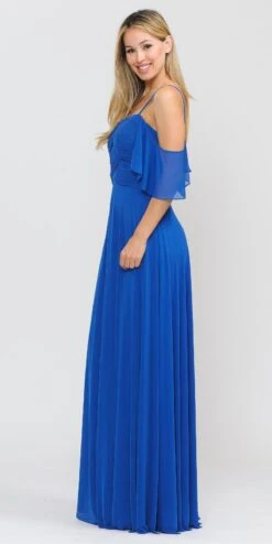 Poly USA | Ed Young 8552 A-Line Cold-Shoulder Long Formal Dress(A Line Cold Shoulder Long Formal Dress Burgundy) 18 Poly USA | Ed Young 8552 A-Line Cold-Shoulder Long Formal Dress(A Line Cold Shoulder Long Formal Dress Burgundy) -Discount Dress Shops 8552 poly usa royal blue side