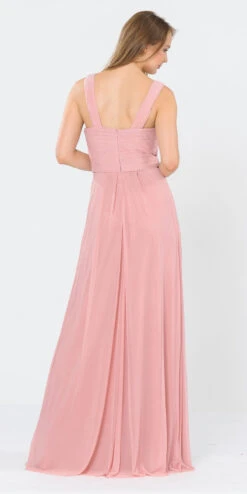 Poly USA | Ed Young 8554 Chiffon A-Line Long Dress Pleated Bodice(Burgundy A Line Long Formal Dress Pleated Bodice) 15 Poly USA | Ed Young 8554 Chiffon A-Line Long Dress Pleated Bodice(Burgundy A Line Long Formal Dress Pleated Bodice) -Discount Dress Shops 8554 poly usa mauve back