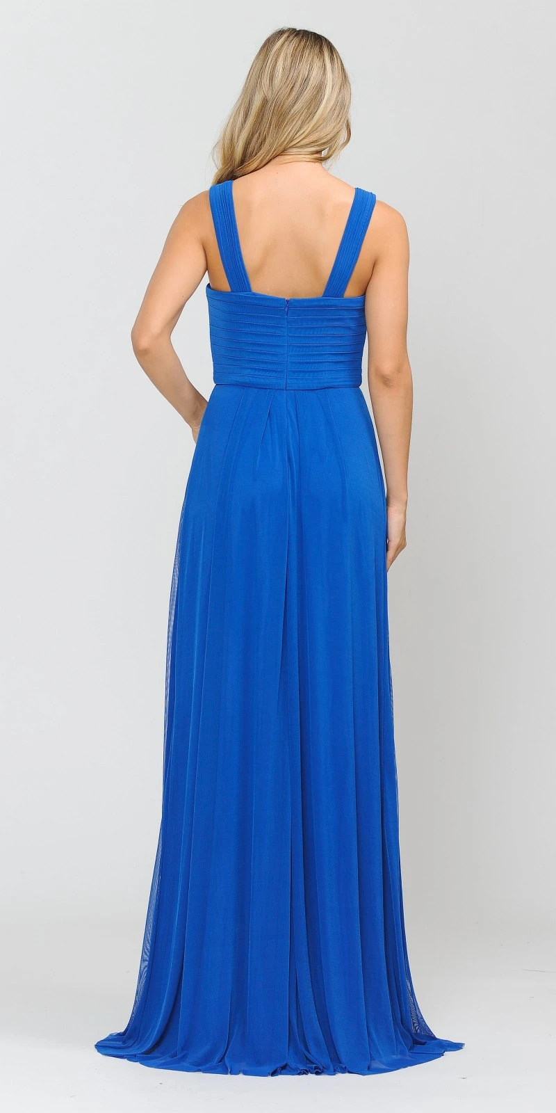 Poly USA | Ed Young 8554 Chiffon A-Line Long Dress Pleated Bodice(Burgundy A Line Long Formal Dress Pleated Bodice) 7 Poly USA | Ed Young 8554 Chiffon A-Line Long Dress Pleated Bodice(Burgundy A Line Long Formal Dress Pleated Bodice) - Image 7