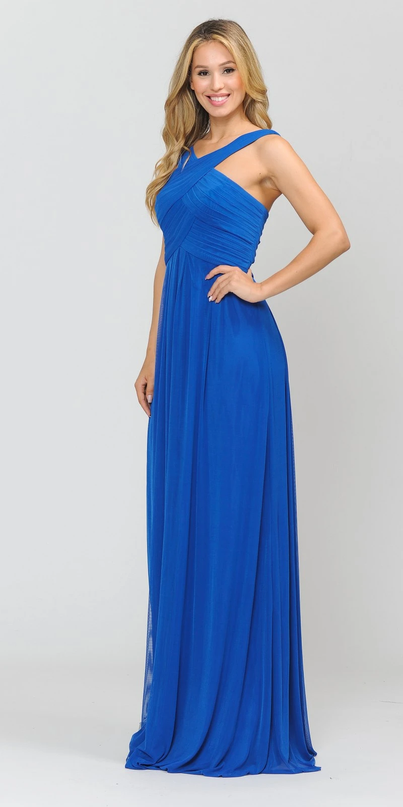 Poly USA | Ed Young 8554 Chiffon A-Line Long Dress Pleated Bodice(Burgundy A Line Long Formal Dress Pleated Bodice) 8 Poly USA | Ed Young 8554 Chiffon A-Line Long Dress Pleated Bodice(Burgundy A Line Long Formal Dress Pleated Bodice) - Image 8