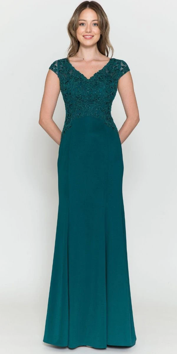 Poly USA | Ed Young 8558 Long Cap Sleeve V-Neck Dress Embroidered Top(Poly Usa 8558 Long Cap Sleeve V Neck Dress Embroidered Top) 7 Poly USA | Ed Young 8558 Long Cap Sleeve V-Neck Dress Embroidered Top(Poly Usa 8558 Long Cap Sleeve V Neck Dress Embroidered Top) - Image 7