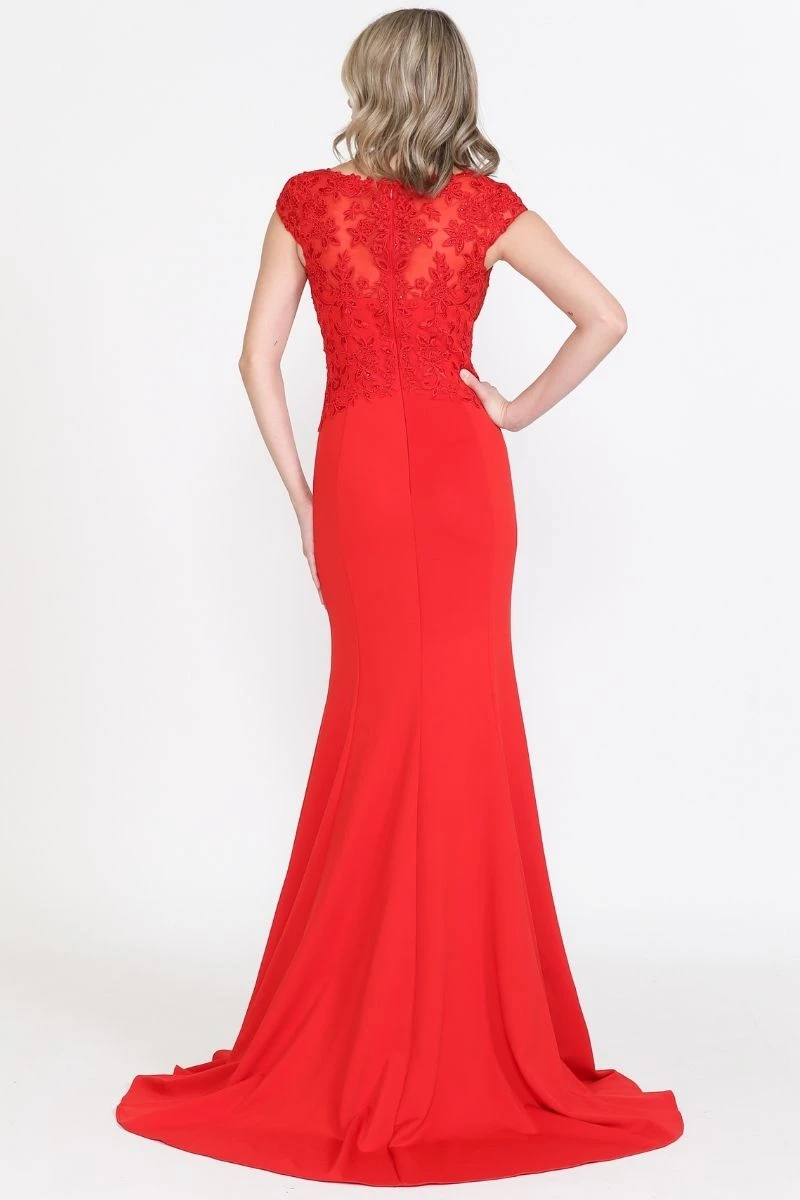 Poly USA | Ed Young 8558 Long Cap Sleeve V-Neck Dress Embroidered Top(Poly Usa 8558 Long Cap Sleeve V Neck Dress Embroidered Top) 2 Poly USA | Ed Young 8558 Long Cap Sleeve V-Neck Dress Embroidered Top(Poly Usa 8558 Long Cap Sleeve V Neck Dress Embroidered Top) - Image 2