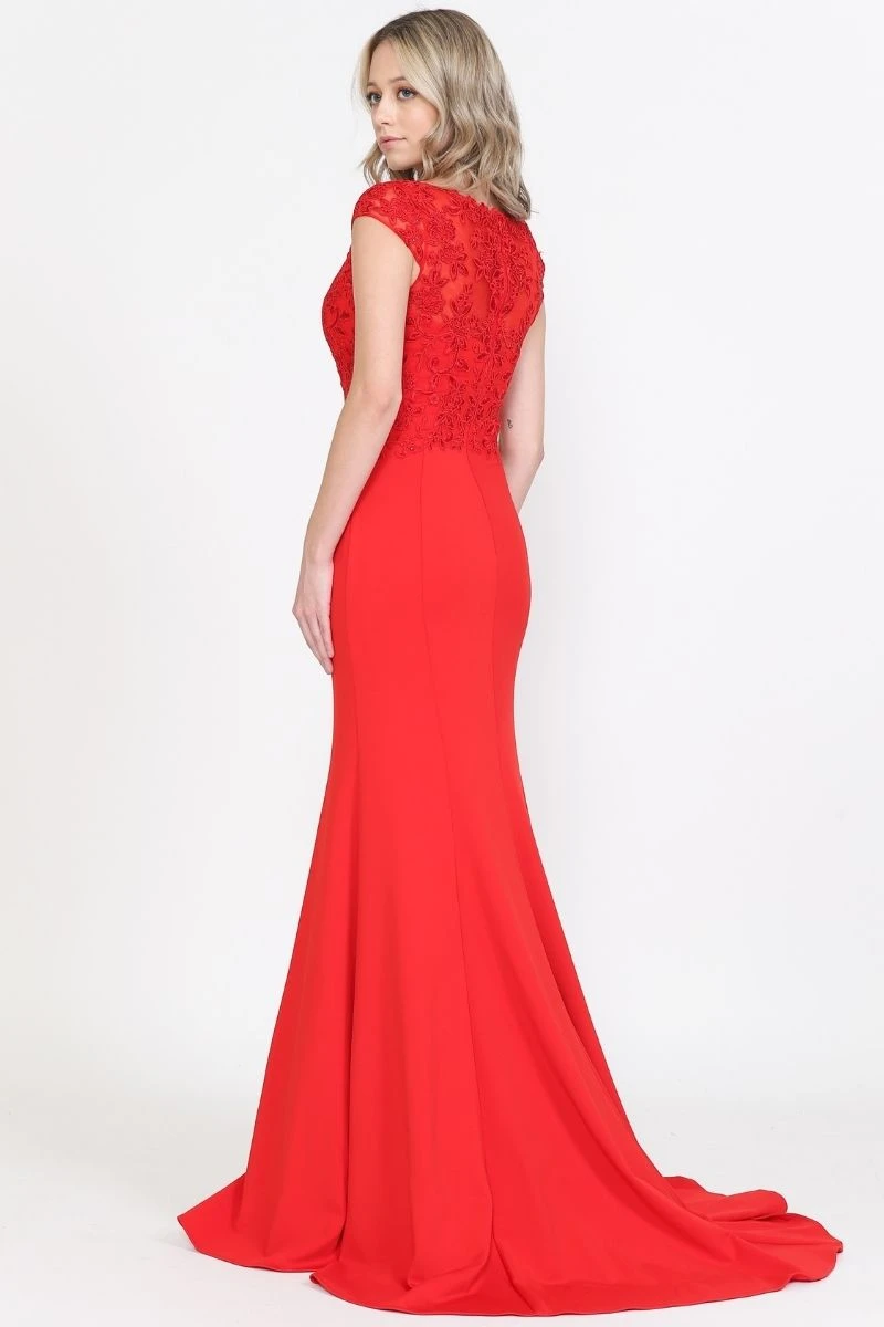 Poly USA | Ed Young 8558 Long Cap Sleeve V-Neck Dress Embroidered Top(Poly Usa 8558 Long Cap Sleeve V Neck Dress Embroidered Top) 3 Poly USA | Ed Young 8558 Long Cap Sleeve V-Neck Dress Embroidered Top(Poly Usa 8558 Long Cap Sleeve V Neck Dress Embroidered Top) - Image 3