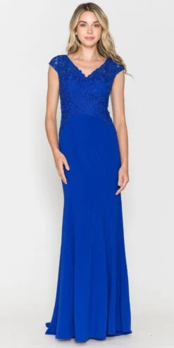 Poly USA | Ed Young 8558 Long Cap Sleeve V-Neck Dress Embroidered Top(Poly Usa 8558 Long Cap Sleeve V Neck Dress Embroidered Top) 17 Poly USA | Ed Young 8558 Long Cap Sleeve V-Neck Dress Embroidered Top(Poly Usa 8558 Long Cap Sleeve V Neck Dress Embroidered Top) -Discount Dress Shops 8558 ROYAL 1759e18e 2020 4298 b33a a318c03ebf95