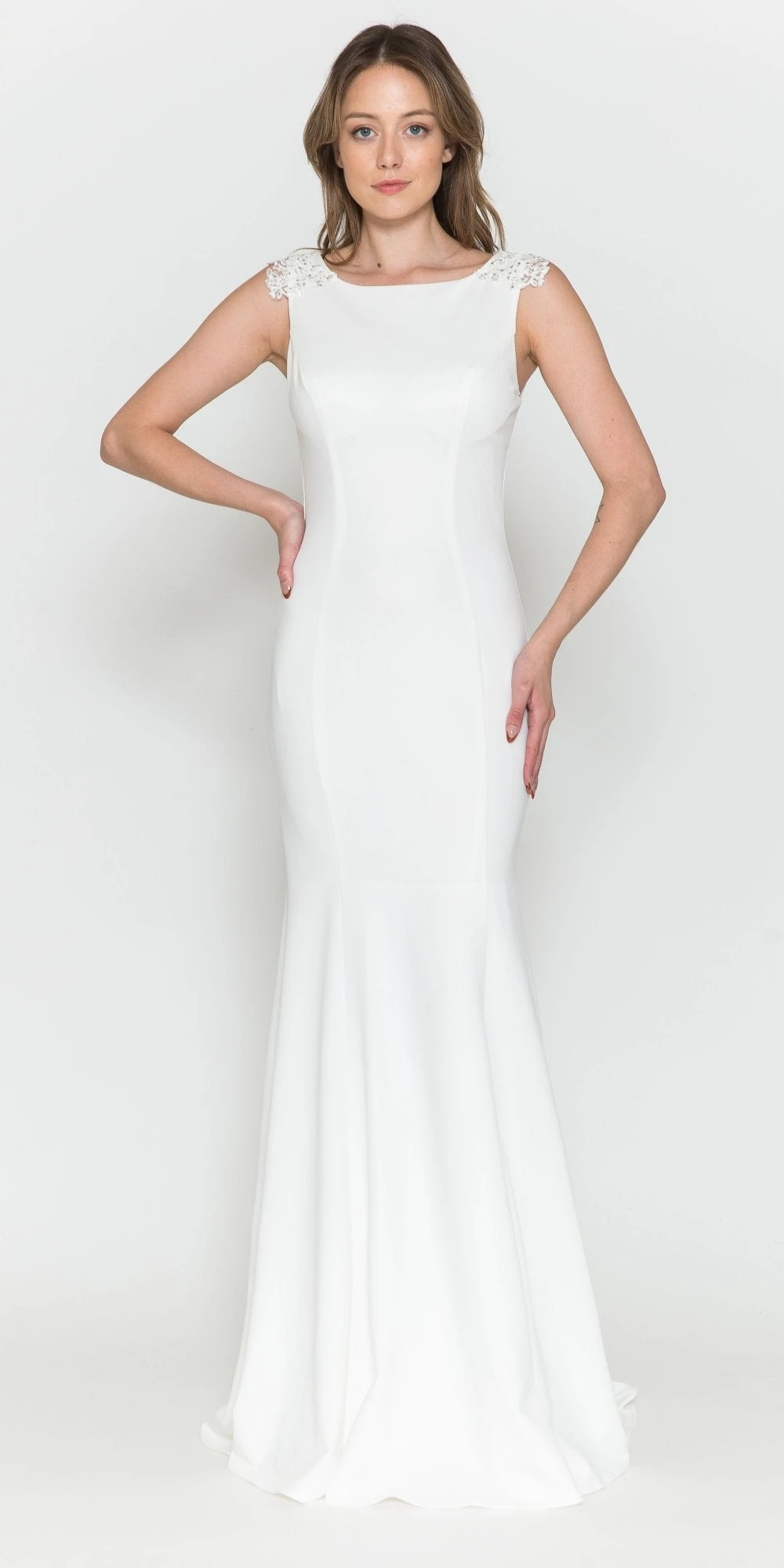 Poly USA | Ed Young 8566 Floor Length Round Neck Sleeveless Dress Detachable Cape(Poly Usa 8566 Floor Length Round Neck Sleeveless Dress Detachable Cape) 10 Poly USA | Ed Young 8566 Floor Length Round Neck Sleeveless Dress Detachable Cape(Poly Usa 8566 Floor Length Round Neck Sleeveless Dress Detachable Cape) - Image 10