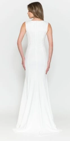 Poly USA | Ed Young 8566 Floor Length Round Neck Sleeveless Dress Detachable Cape(Poly Usa 8566 Floor Length Round Neck Sleeveless Dress Detachable Cape) 21 Poly USA | Ed Young 8566 Floor Length Round Neck Sleeveless Dress Detachable Cape(Poly Usa 8566 Floor Length Round Neck Sleeveless Dress Detachable Cape) -Discount Dress Shops 8566OFFWHITE 6