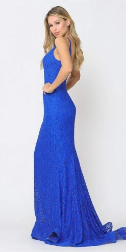 Poly USA | Ed Young 8590 Beaded Lace Mermaid Style Long Dress(Beaded Lace Mermaid Style Long Prom Dress Black) 17 Poly USA | Ed Young 8590 Beaded Lace Mermaid Style Long Dress(Beaded Lace Mermaid Style Long Prom Dress Black) -Discount Dress Shops 8590 poly usa royal blue side