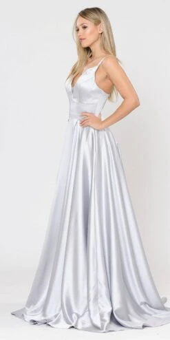 Poly USA | Ed Young 8606 V-Neck Long Romper Prom Satin Dress With Pockets(V Neck Long Romper Prom Dress With Pockets Blue) 23 Poly USA | Ed Young 8606 V-Neck Long Romper Prom Satin Dress With Pockets(V Neck Long Romper Prom Dress With Pockets Blue) -Discount Dress Shops 8606 poly usa silver side a5fd2e9c 9387 48cc b2ea de61e476255a