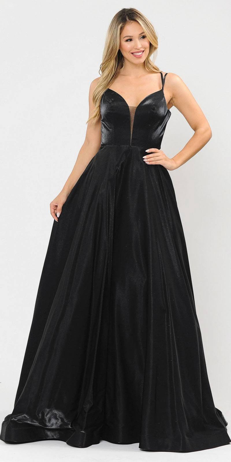 Poly USA | Ed Young 8644 Open-Back Long Prom Dress A-Line With Pockets(Stylish Open Back Long Prom Dress Silver With Pockets) 13 Poly USA | Ed Young 8644 Open-Back Long Prom Dress A-Line With Pockets(Stylish Open Back Long Prom Dress Silver With Pockets) - Image 13