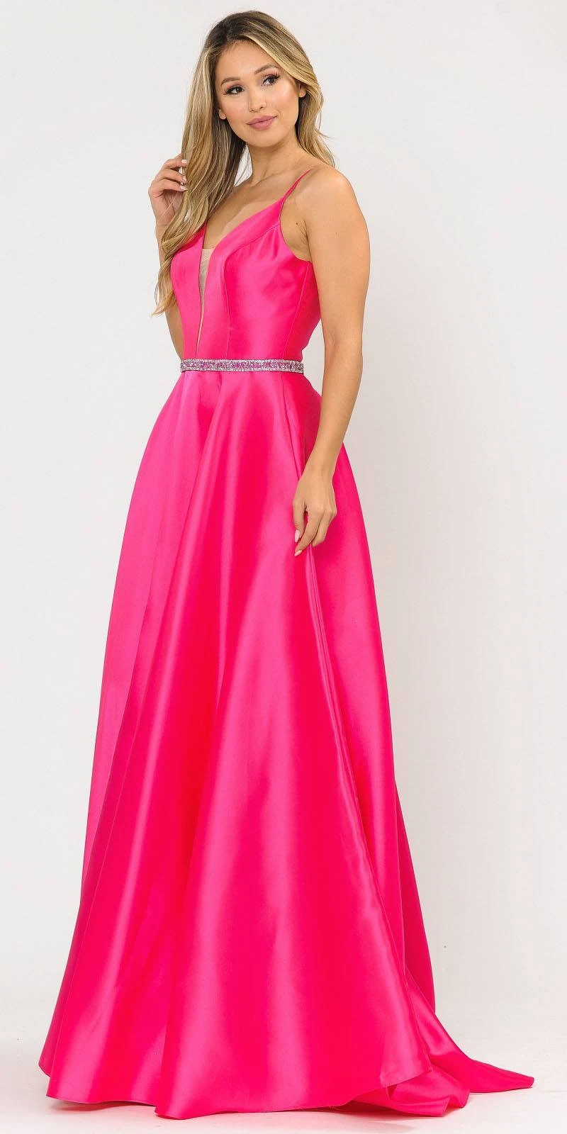 Poly USA | Ed Young 8672 Long Satin Dress With Spaghetti Straps(Long Satin Prom Dress With Spaghetti Straps Navy Blue) 10 Poly USA | Ed Young 8672 Long Satin Dress With Spaghetti Straps(Long Satin Prom Dress With Spaghetti Straps Navy Blue) - Image 10