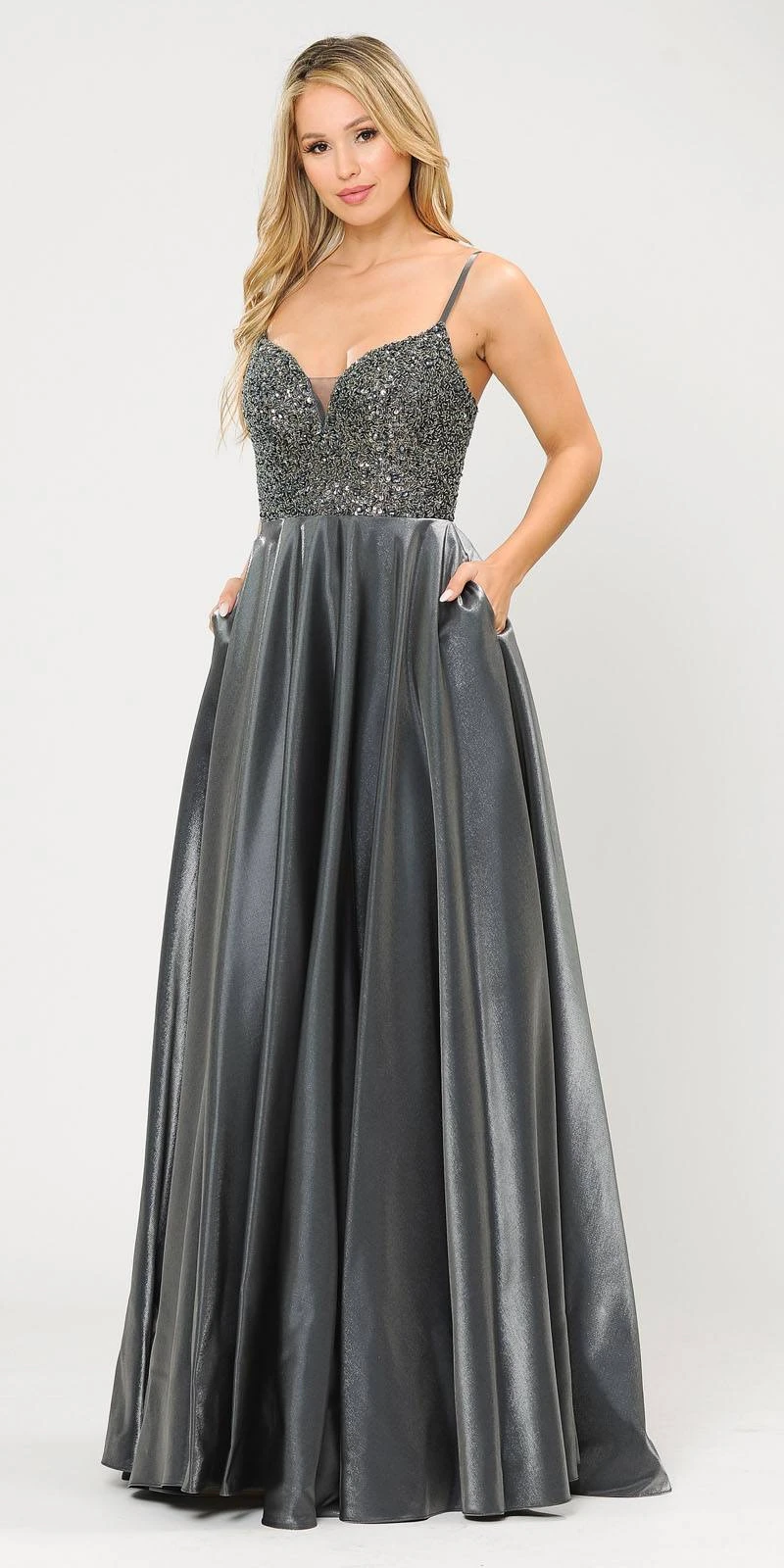 Poly USA | Ed Young 8674 Long Dress Embellished With Pocket(Burgundy Long Prom Dress Embellished With Pockets) 6 Poly USA | Ed Young 8674 Long Dress Embellished With Pocket(Burgundy Long Prom Dress Embellished With Pockets) - Image 6