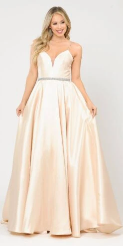 Poly USA | Ed Young 8688 Halter Criss-Cross Back Long A-Line Prom Dress With Pockets(Halter Criss Cross Back Long Red Prom Dress With Pockets) -Discount Dress Shops 8688 poly usa champagne 2004144d 0c33 4c2e b591 cbea5a0edb40