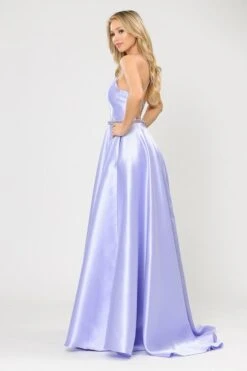 Poly USA | Ed Young 8688 Halter Criss-Cross Back Long A-Line Prom Dress With Pockets(Halter Criss Cross Back Long Red Prom Dress With Pockets) -Discount Dress Shops 8688 poly usa lilac side 16e41806 3295 4a3d a31b d528b500ceee
