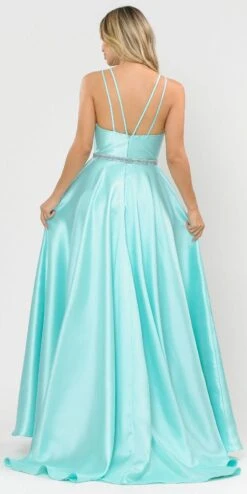 Poly USA | Ed Young 8690 V-Neck Long Mikado Dress With Pockets(V Neck Long Prom Dress Lilac With Pockets) -Discount Dress Shops 8690 poly usa mint back 50b2ac30 fac3 4cae aa67 4040e91f3923