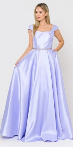 Poly USA | Ed Young 8702 A-Line Mikado Cap Sleeved Long Dress Pockets(Green Cap Sleeved Long Prom Dress With Pockets) 19 Poly USA | Ed Young 8702 A-Line Mikado Cap Sleeved Long Dress Pockets(Green Cap Sleeved Long Prom Dress With Pockets) -Discount Dress Shops 8702 poly usa lilac