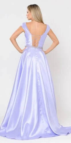 Poly USA | Ed Young 8702 A-Line Mikado Cap Sleeved Long Dress Pockets(Green Cap Sleeved Long Prom Dress With Pockets) 21 Poly USA | Ed Young 8702 A-Line Mikado Cap Sleeved Long Dress Pockets(Green Cap Sleeved Long Prom Dress With Pockets) -Discount Dress Shops 8702 poly usa lilac back open