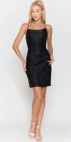 Poly USA | Ed Young 8728 Diamond Glitter Spaghetti Straps Square Neck Short Dress(Poly Usa 8728 Diamond Glitter Spaghetti Straps Square Neck Short Dress) 10 Poly USA | Ed Young 8728 Diamond Glitter Spaghetti Straps Square Neck Short Dress(Poly Usa 8728 Diamond Glitter Spaghetti Straps Square Neck Short Dress) -Discount Dress Shops 8728 BLACK