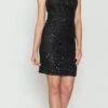 Poly USA | Ed Young 8812 Short Sequin One Shoulder Body Con Dress(Poly Usa 8812 Short Sequin One Shoulder Body Con Dress)