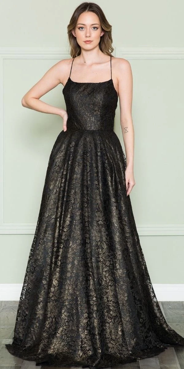 Poly USA | Ed Young 8862 Floor Length Full Lace A-Line Spaghetti Straps Dress(Poly Usa 8862 Floor Length Full Lace A Line Spaghetti Straps Dress) 5 Poly USA | Ed Young 8862 Floor Length Full Lace A-Line Spaghetti Straps Dress(Poly Usa 8862 Floor Length Full Lace A Line Spaghetti Straps Dress) - Image 5