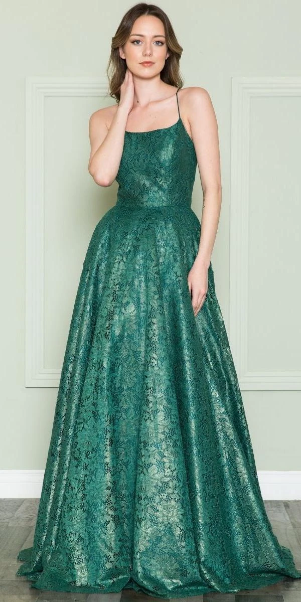 Poly USA | Ed Young 8862 Floor Length Full Lace A-Line Spaghetti Straps Dress(Poly Usa 8862 Floor Length Full Lace A Line Spaghetti Straps Dress) 9 Poly USA | Ed Young 8862 Floor Length Full Lace A-Line Spaghetti Straps Dress(Poly Usa 8862 Floor Length Full Lace A Line Spaghetti Straps Dress) - Image 9