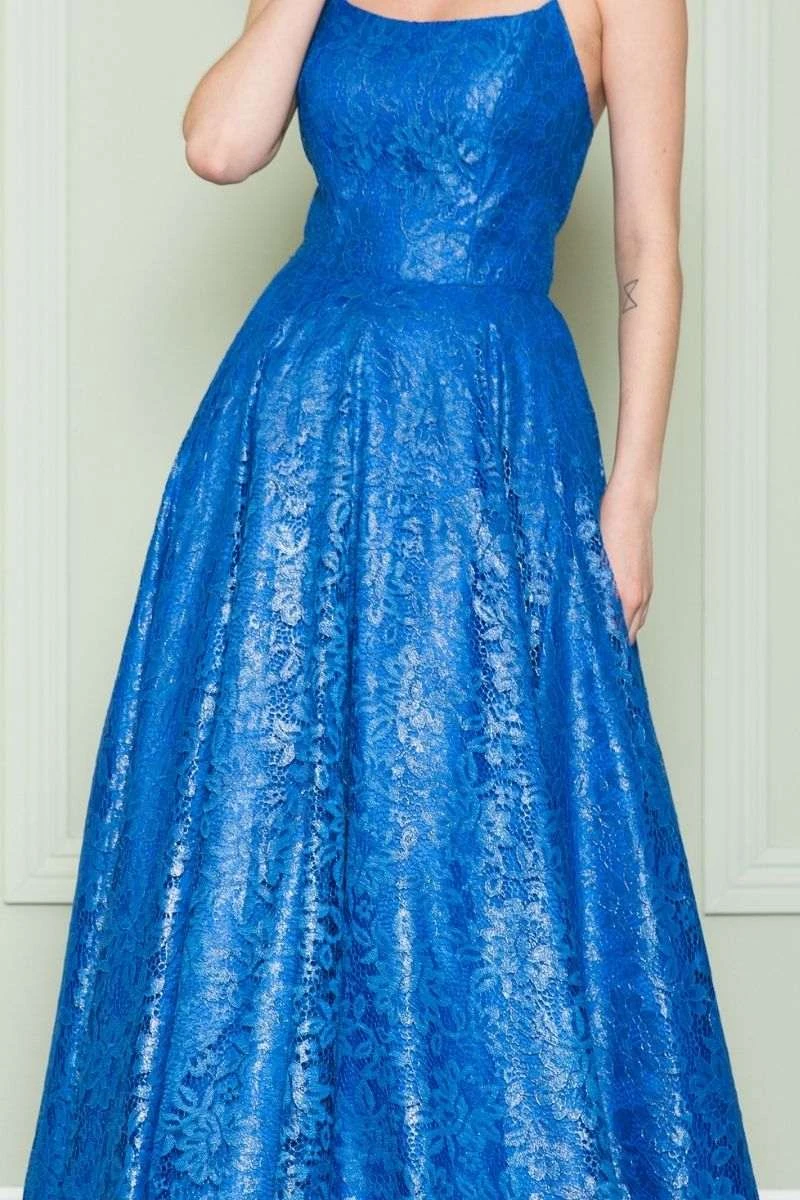 Poly USA | Ed Young 8862 Floor Length Full Lace A-Line Spaghetti Straps Dress(Poly Usa 8862 Floor Length Full Lace A Line Spaghetti Straps Dress) 4 Poly USA | Ed Young 8862 Floor Length Full Lace A-Line Spaghetti Straps Dress(Poly Usa 8862 Floor Length Full Lace A Line Spaghetti Straps Dress) - Image 4