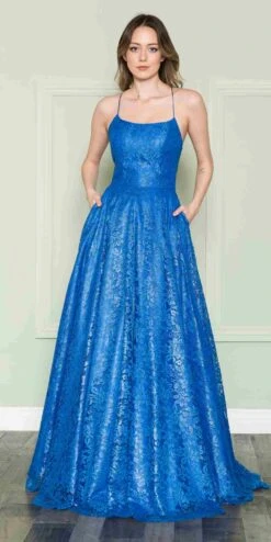 Poly USA | Ed Young 8862 Floor Length Full Lace A-Line Spaghetti Straps Dress(Poly Usa 8862 Floor Length Full Lace A Line Spaghetti Straps Dress) 14 Poly USA | Ed Young 8862 Floor Length Full Lace A-Line Spaghetti Straps Dress(Poly Usa 8862 Floor Length Full Lace A Line Spaghetti Straps Dress) -Discount Dress Shops 8862ROYAL 1