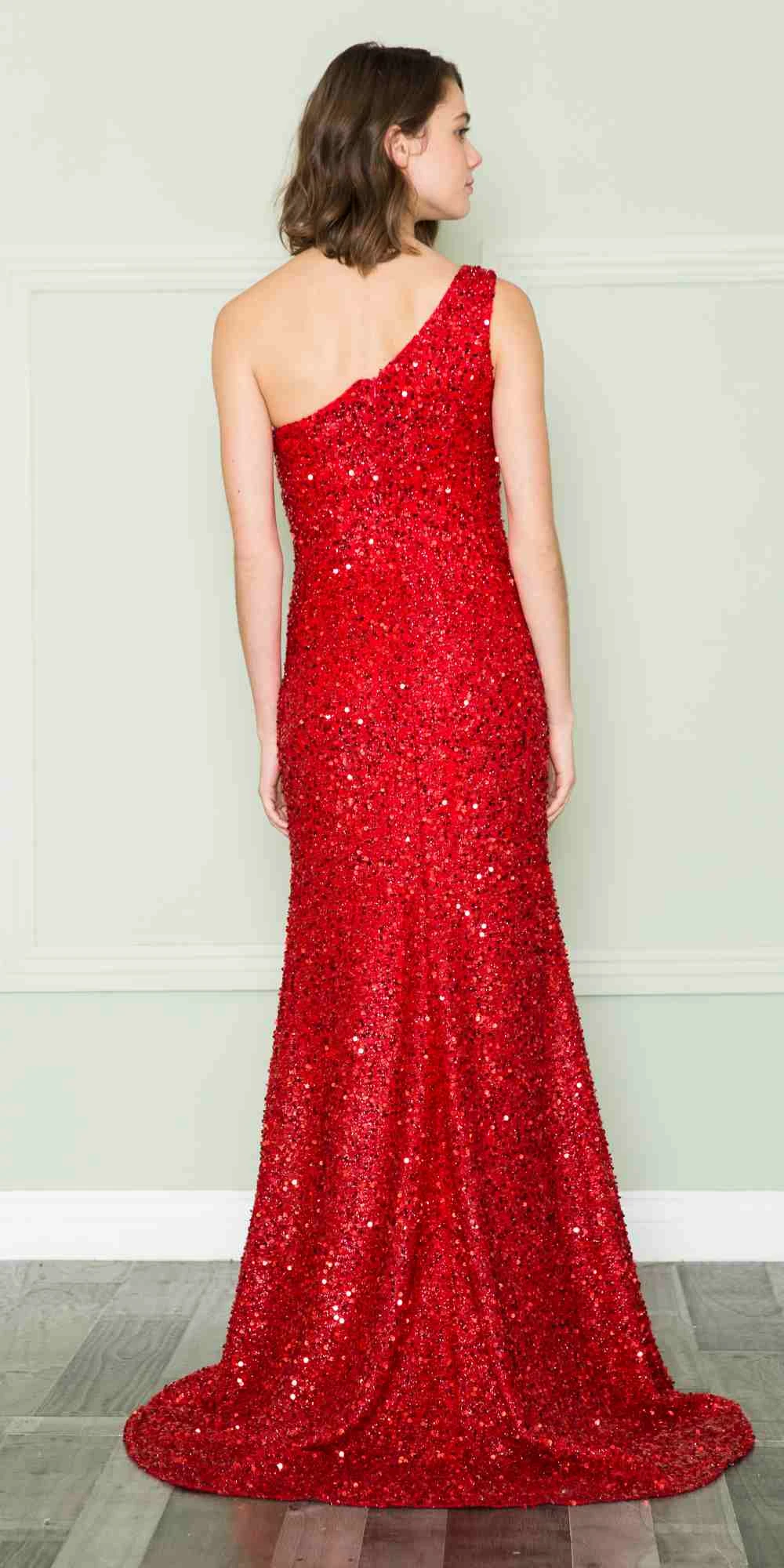 Poly USA | Ed Young 8874 One Shoulder Floor Length Sequins Bodice Stretch Dress(Poly Usa 8874 One Shoulder Floor Length Sequins Bodice Stretch Dress) 6 Poly USA | Ed Young 8874 One Shoulder Floor Length Sequins Bodice Stretch Dress(Poly Usa 8874 One Shoulder Floor Length Sequins Bodice Stretch Dress) - Image 6