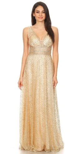 Eureka 9005 Glitter Mesh A-Line Long Prom Dress V-Neck(Gold Glitter Mesh A Line Long Prom Dress V Neck) -Discount Dress Shops 9005 eureka gold 724447c0 7c70 4e33 b01e 3f4a83d02177