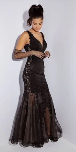 Eureka Fashion 9060 Long Mermaid Gown Embroidery Glitter Tulle Bottom Flare(Eureka Fashion 9060 Long Mermaid Gown Embroidery Glitter Tulle Bottom Flare)