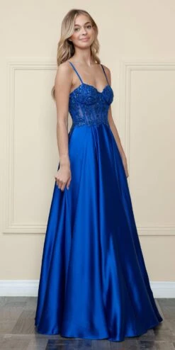 Poly USA | Ed Young 9126 Floor Length A-Line Span Satin Gown With Pockets(Poly Usa 9126 Floor Length A Line Span Satin Gown With Pockets) 10 Poly USA | Ed Young 9126 Floor Length A-Line Span Satin Gown With Pockets(Poly Usa 9126 Floor Length A Line Span Satin Gown With Pockets) -Discount Dress Shops 9126Royal 10