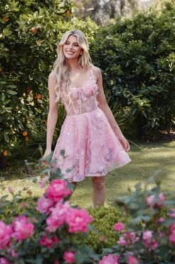 Juliet JT917A Dress Embroidered Lace With Corset Bodice Cocktail Dress(Juliet Jt917a Dress Embroidered Lace With Corset Bodice Cocktail Dress)