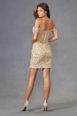 Juliet JT919L Dress Fitted Off Shoulder Sequin Sweetheart Bodice(Juliet Jt919l Dress Fitted Off Shoulder Sequin Sweetheart Bodice) -Discount Dress Shops 919CHAMP 5