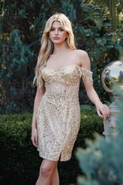 Juliet JT919L Dress Fitted Off Shoulder Sequin Sweetheart Bodice(Juliet Jt919l Dress Fitted Off Shoulder Sequin Sweetheart Bodice) -Discount Dress Shops 919LCHAMP 6