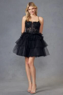 Juliet JT935K Dress Corset Top Tulle Ruffle Cocktail Skirt(Juliet Jt935k Dress Corset Top Tulle Ruffle Cocktail Skirt) 23 Juliet JT935K Dress Corset Top Tulle Ruffle Cocktail Skirt(Juliet Jt935k Dress Corset Top Tulle Ruffle Cocktail Skirt) -Discount Dress Shops 935KBLACK 10